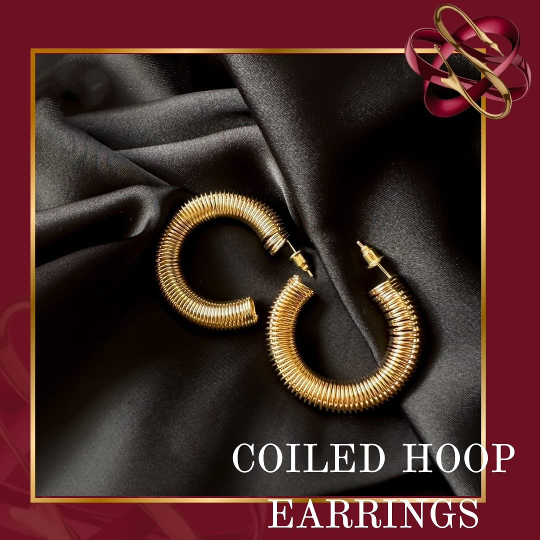 Coiled Hoop Earrings