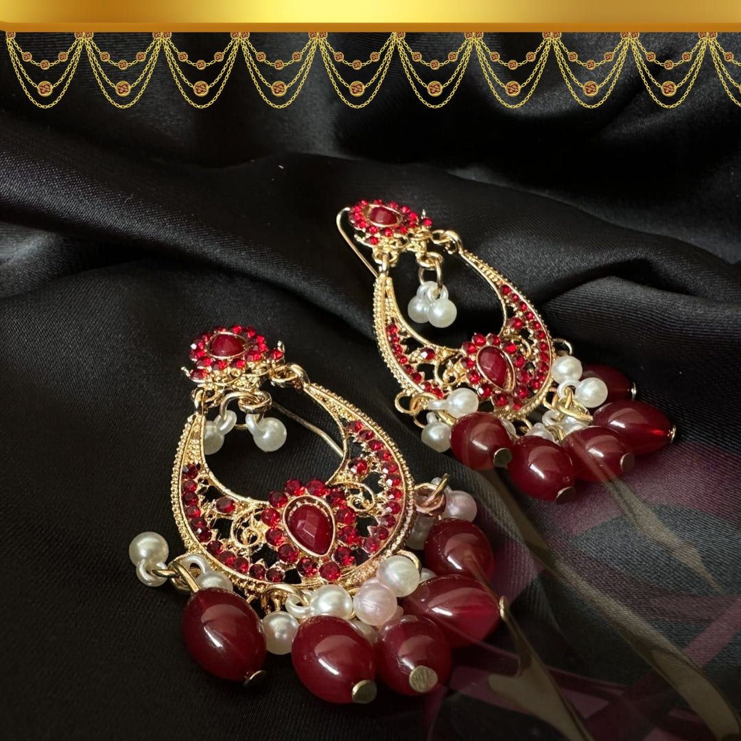 Ruby Red Chandelier Earrings