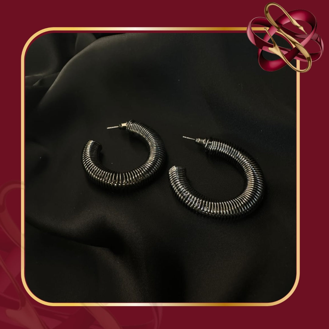 Coiled Hoop Earrings