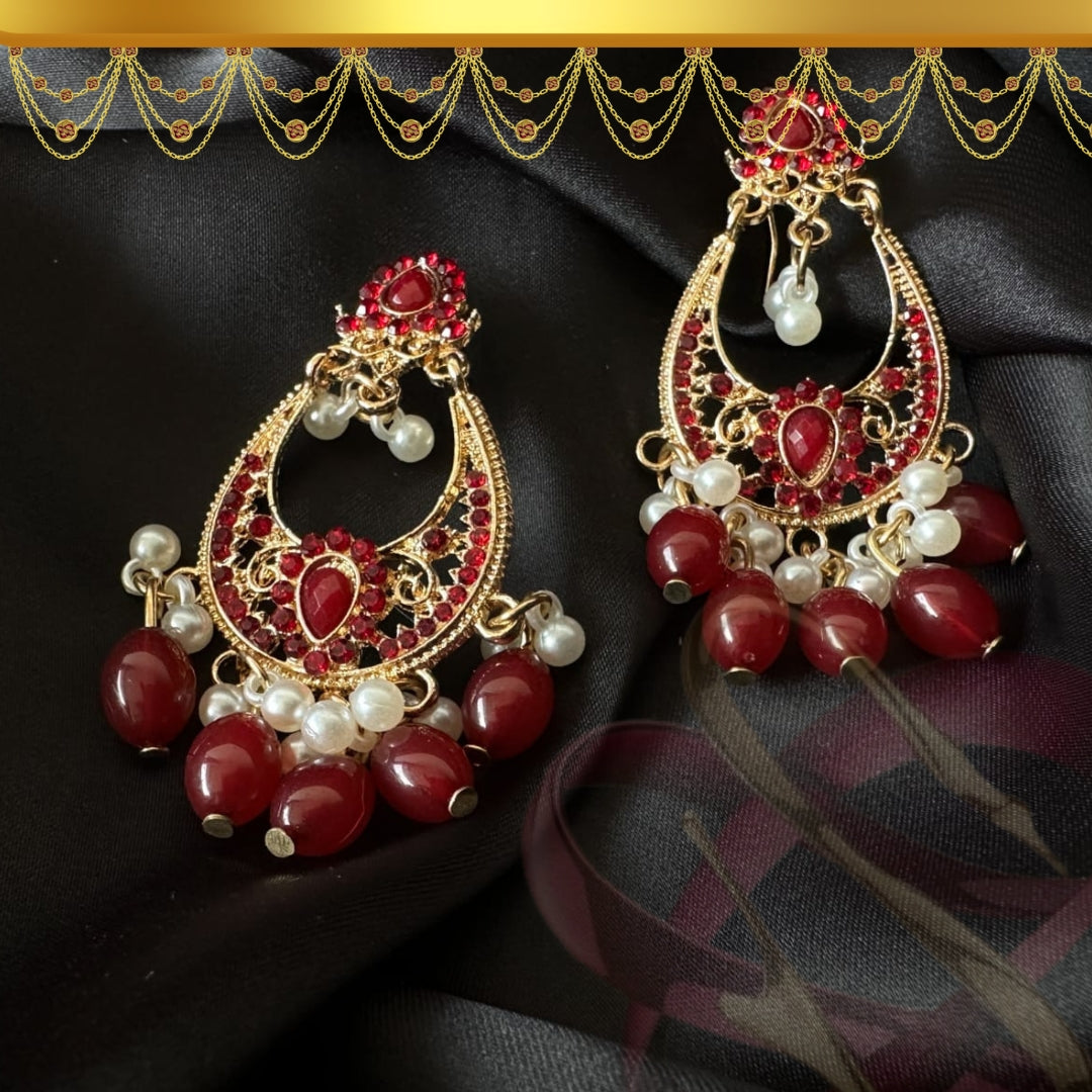 Ruby Red Chandelier Earrings