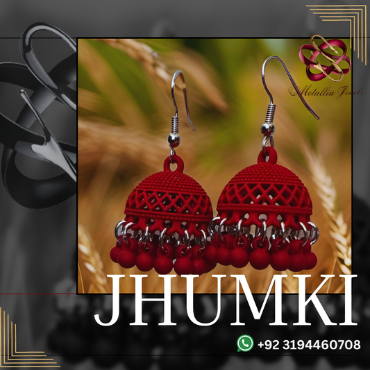 Red Bold Jhumki