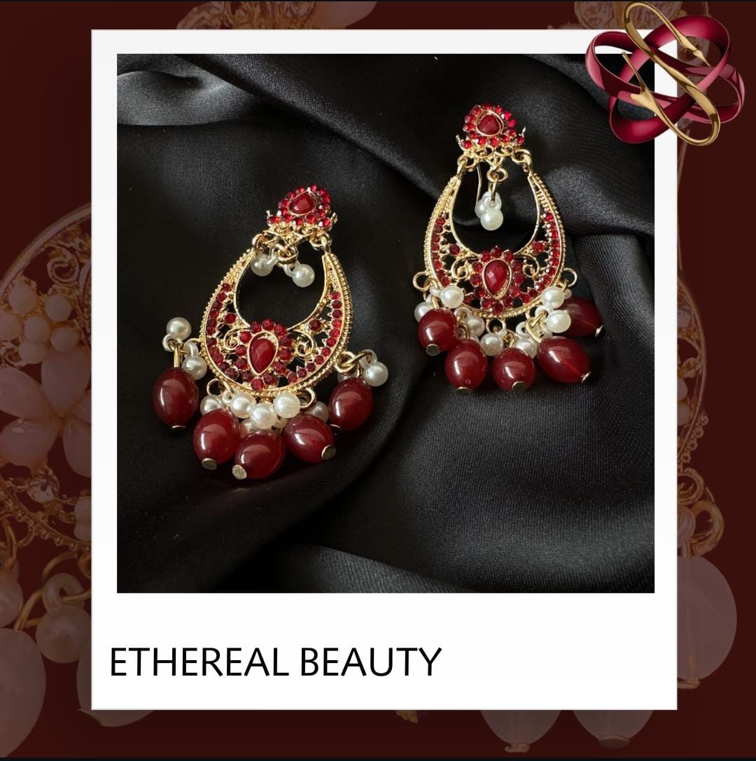 Ruby Red Chandelier Earrings