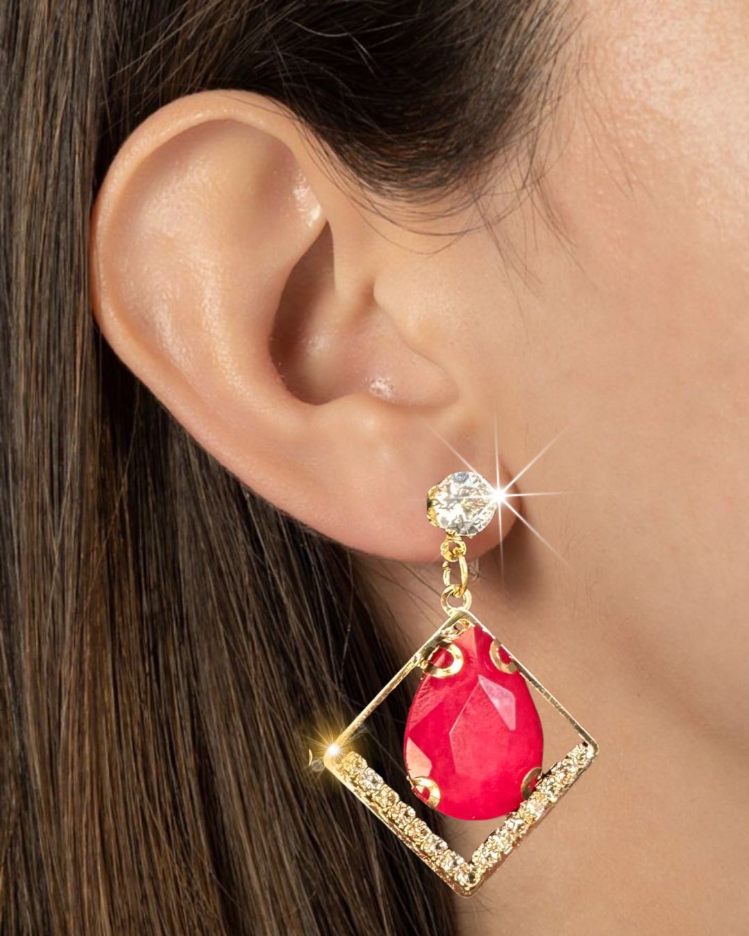 Ruby Radiance Earrings